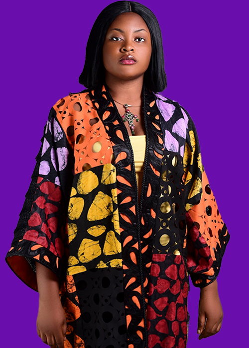 Tinuola Pebbled kimono - Image 4